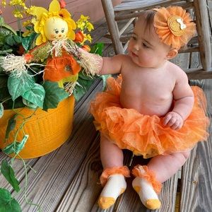 Elly & Emmy Pumpkin Tutu Set
